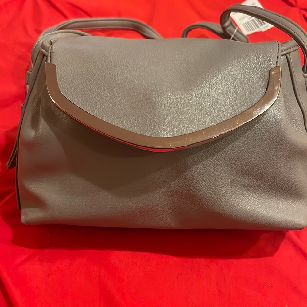 Gray crossbody bag